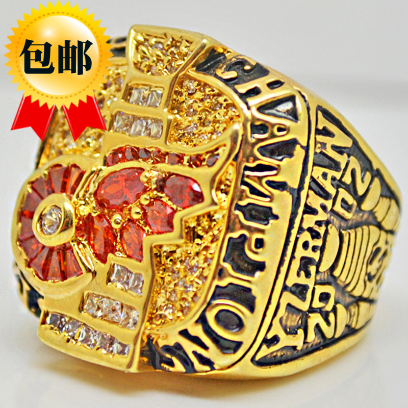 包邮 NHL 2002 底特律红翼队 斯坦利杯 冰球 夺冠MVP戒指发