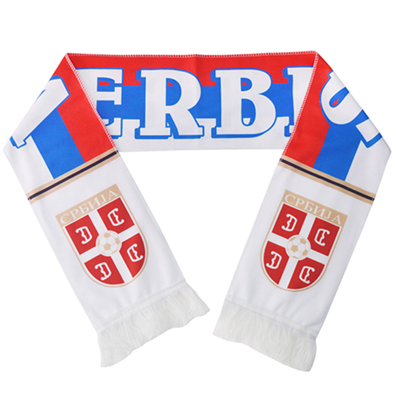 现货美加墨世界杯32强足球礼品球迷用品塞尔维亚棉绒定制定做发