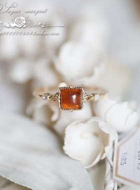 戒指925纯银镀金复古好看时尚女