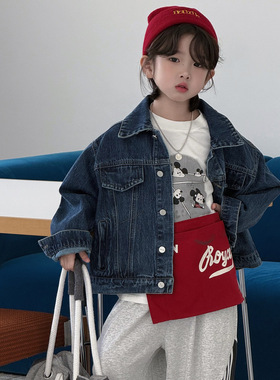 奶酪与喵童装男童外套2026年春季新款韩版酷帅牛仔外套中大童上衣