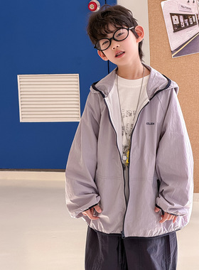 棉小铺男童外套儿童春季韩版2026新款简潮宽松连帽运动童装上衣潮