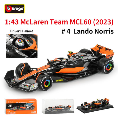比美高1:43迈凯伦车队McLaren F1 MCL60赛车仿真合金汽车成品模型