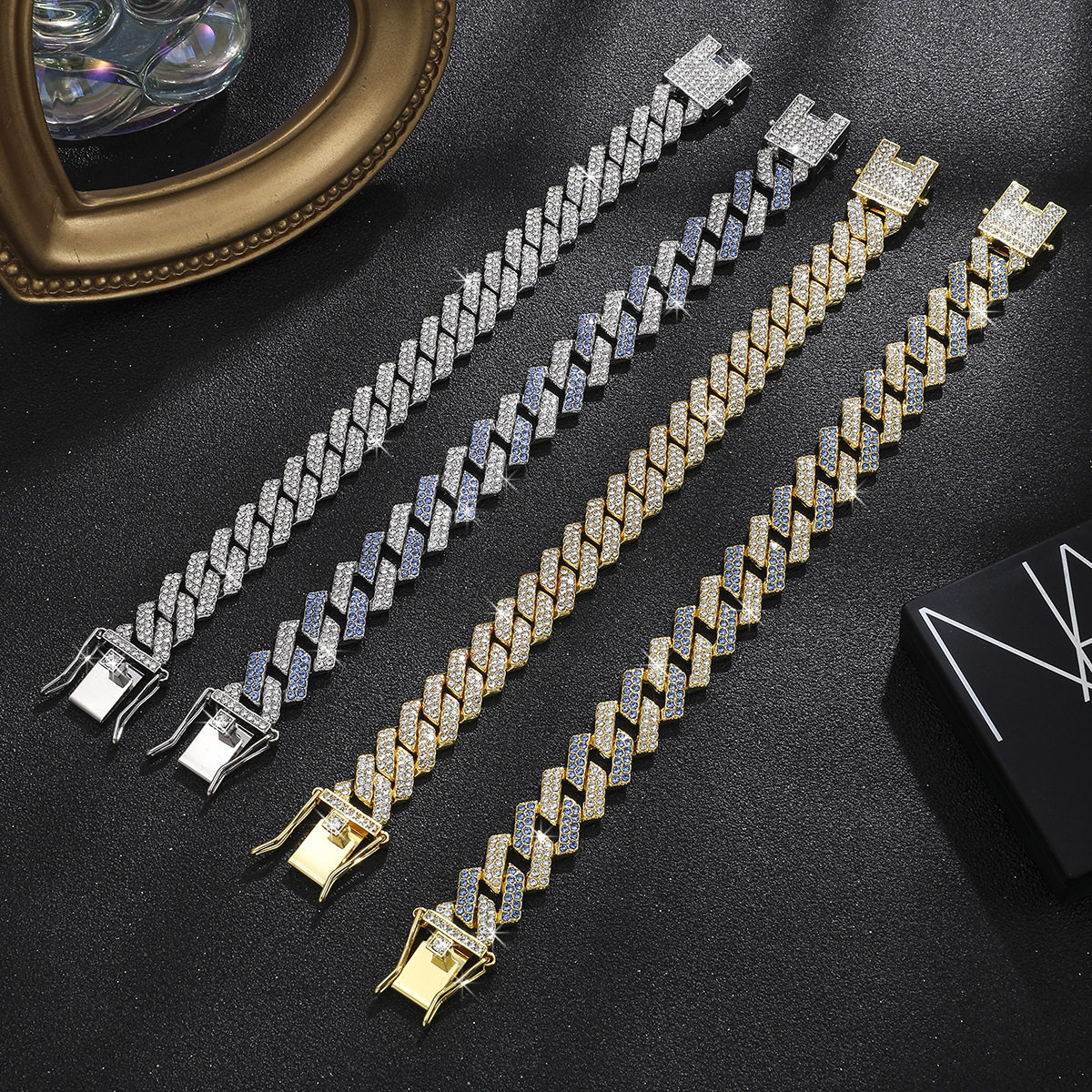 欧美合金重工满钻古巴链高品质14毫米菱形镶钻男士说唱嘻哈粗项链,饰品/流行首饰/时尚饰品新,项链,淘宝优惠券,粉丝福利购,淘宝优惠卷