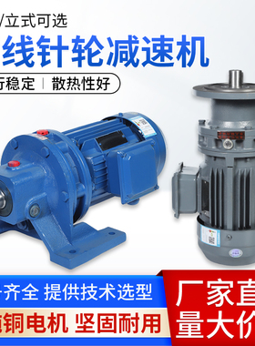 摆线针轮减速机BWD/BLD卧式立式减速器国标纯铜芯电机一体减速机