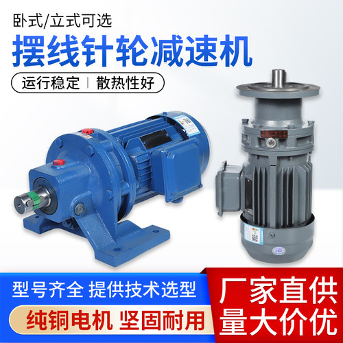 摆线针轮减速机BWD/BLD卧式立式减速器国标纯铜芯电机一体减速机