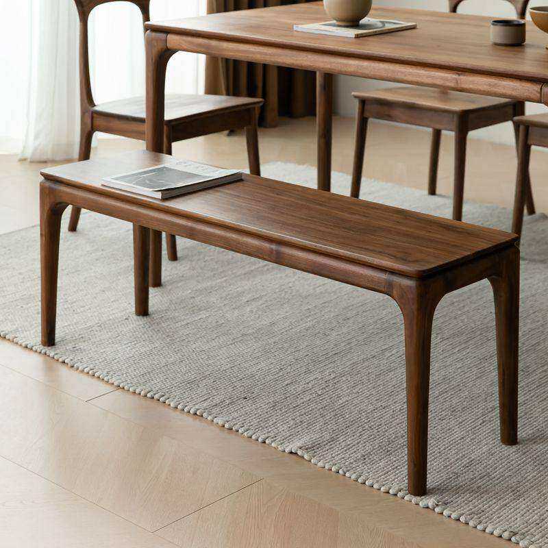 北美黑胡桃木实木长凳餐椅凳子长板凳换鞋凳长条凳条凳实木床尾凳