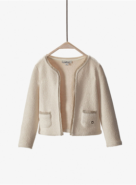 特价现货 Massimo Dutti儿童西班牙正品女金属色开衫 5601014