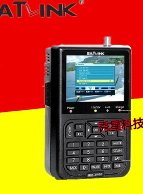 SATLINK WS-6906寻星仪标清电视调星测试器接收DVB-S信号出口全球