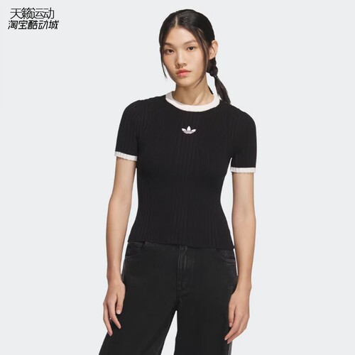 Adidas阿迪达斯女圆领短袖T恤