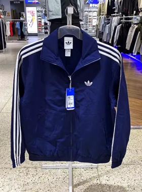阿迪达斯三叶草男新款运动立领休闲风夹克外套KE1365-KQ9496-9497