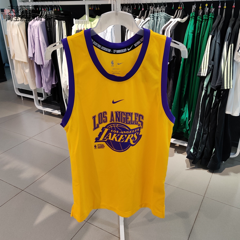 耐克背心男子湖人队无袖休闲球衣