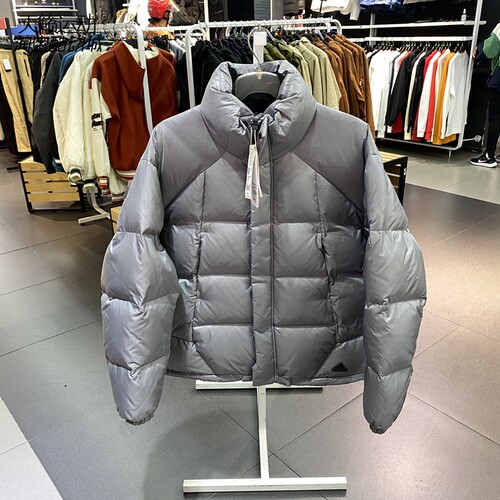 Adidas阿迪达斯男立领短款羽绒服