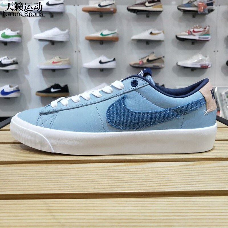 Nike/耐克男女鞋新款牛仔布浅蓝色休闲鞋SB运动板鞋 DM8890-100