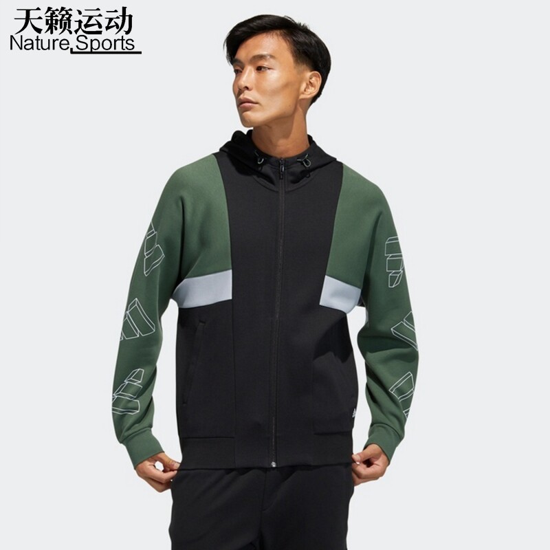 阿迪达斯男装新款训练运动拼接休闲夹克外套GP1817-1828-1829