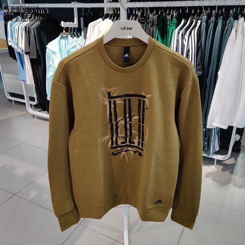 阿迪达斯男装运动圆领套头卫衣