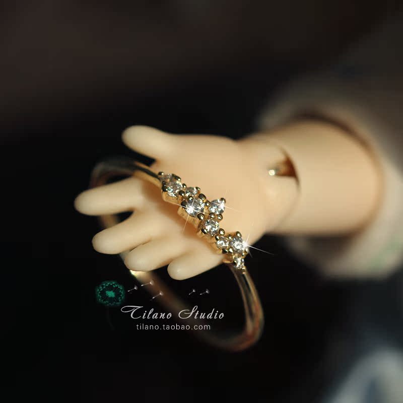 繁星复古锆石纯银指环