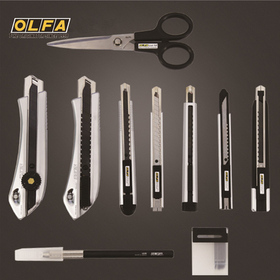 日本OLFA原装进口银黑系列LTD-01~09多型号美工刀加LTD-10剪刀
