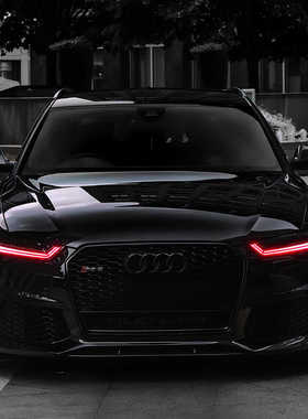 16-22年奥迪A6L柠檬黄日行灯C7黄金眼红色冰蓝改装七彩变色恶魔眼