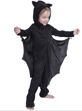 Halloween Party Costume Kids Girls black bat Cosplay child