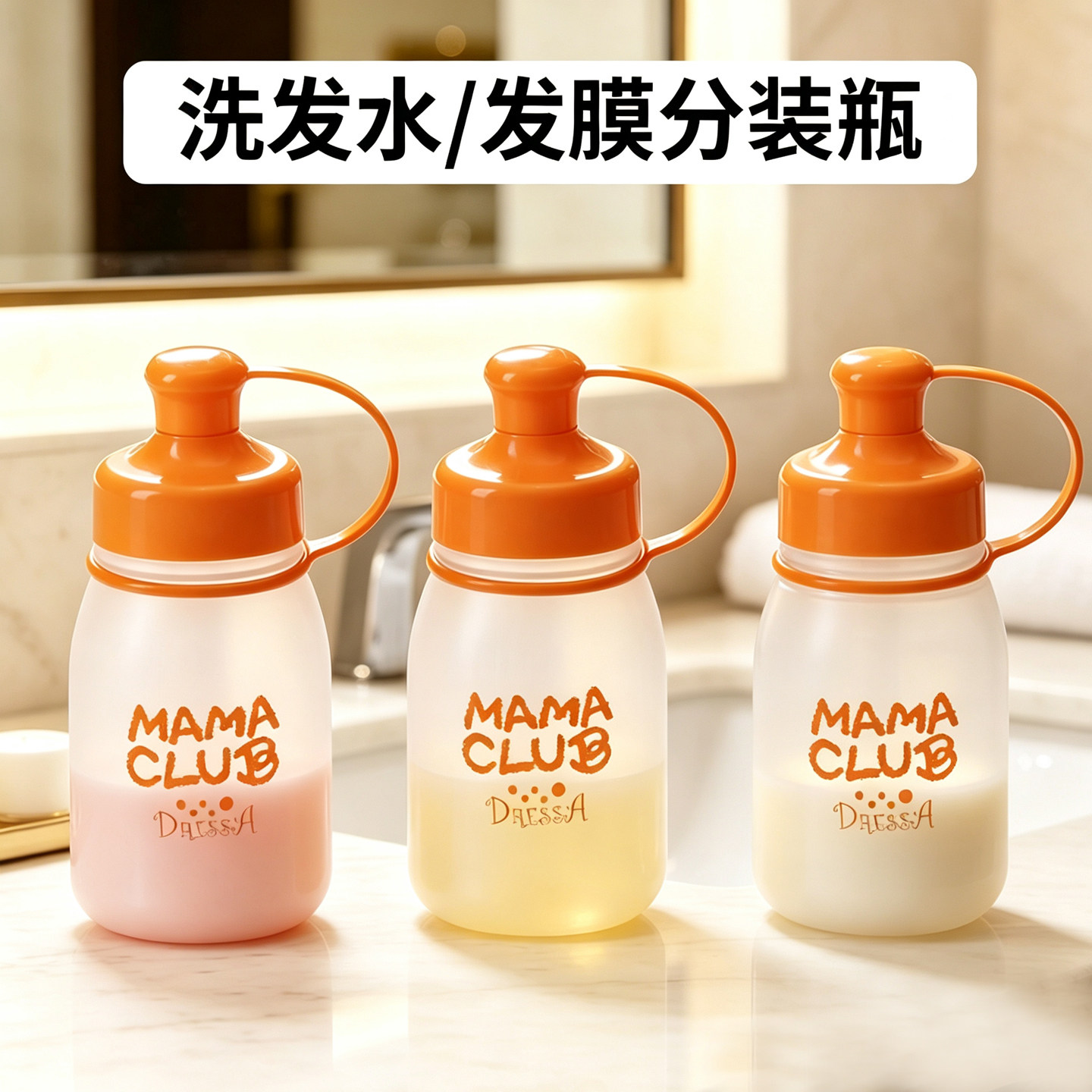 日本旅行洗发水分装瓶沐浴露护发素便携挤压空瓶乳液小样洗护套装