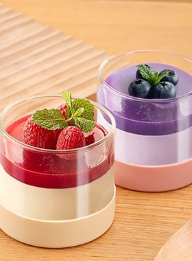 带盖焦糖布丁瓶高硼硅玻璃耐高温烤箱烘焙模具密封果冻酸奶分装杯