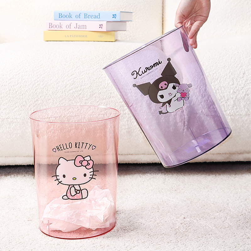 三丽鸥圆桶形垃圾桶可爱高颜值