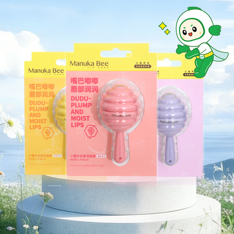 小蜜坊亲蜜润唇棒4g蜜桃乌龙/蜂蜜红茶/冻柠葡萄