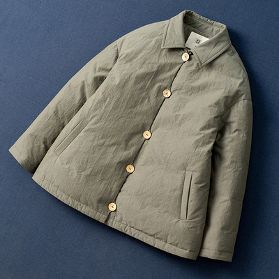 色织精密莼棉莼棉内里95白鹅绒服