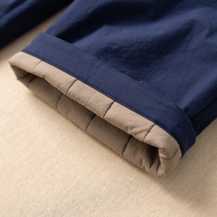 西河自制秋冬新品精密莼棉面料莼棉内里夹棉棉裤休闲裤女兰色