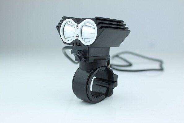 ESSEN高亮双头前灯E-T6自行车前灯 LED前灯手电超亮