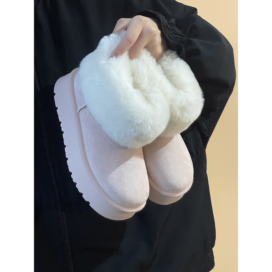 路十三厚底雪地靴女款2025冬季新款加绒加厚短靴棉鞋冬天毛毛鞋子