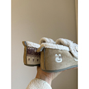 冬季厚底保暖加绒勃肯鞋女2025新款包头懒人一脚蹬棉鞋外穿毛毛鞋