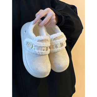 路十三兔子的费尔岛女鞋2025冬季保暖加绒雪地靴百搭加厚毛毛棉鞋