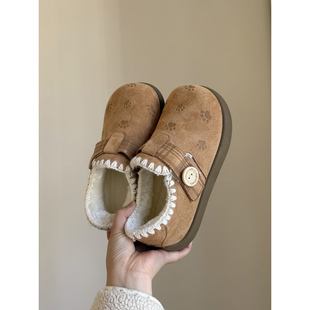 路十三超可爱爪爪设计女鞋2025冬季爆款学生ins百搭休闲圆头板鞋