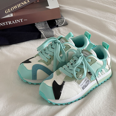 复古休闲小众华夫鞋女