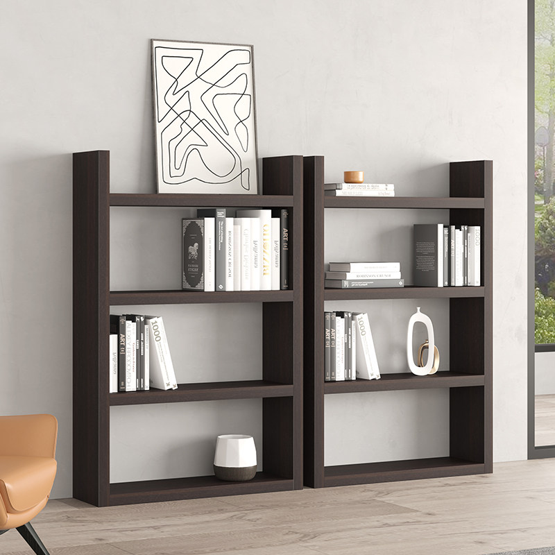 落地书架书柜办公室置物架收纳架实木小书架网红矮柜隔断书房家具