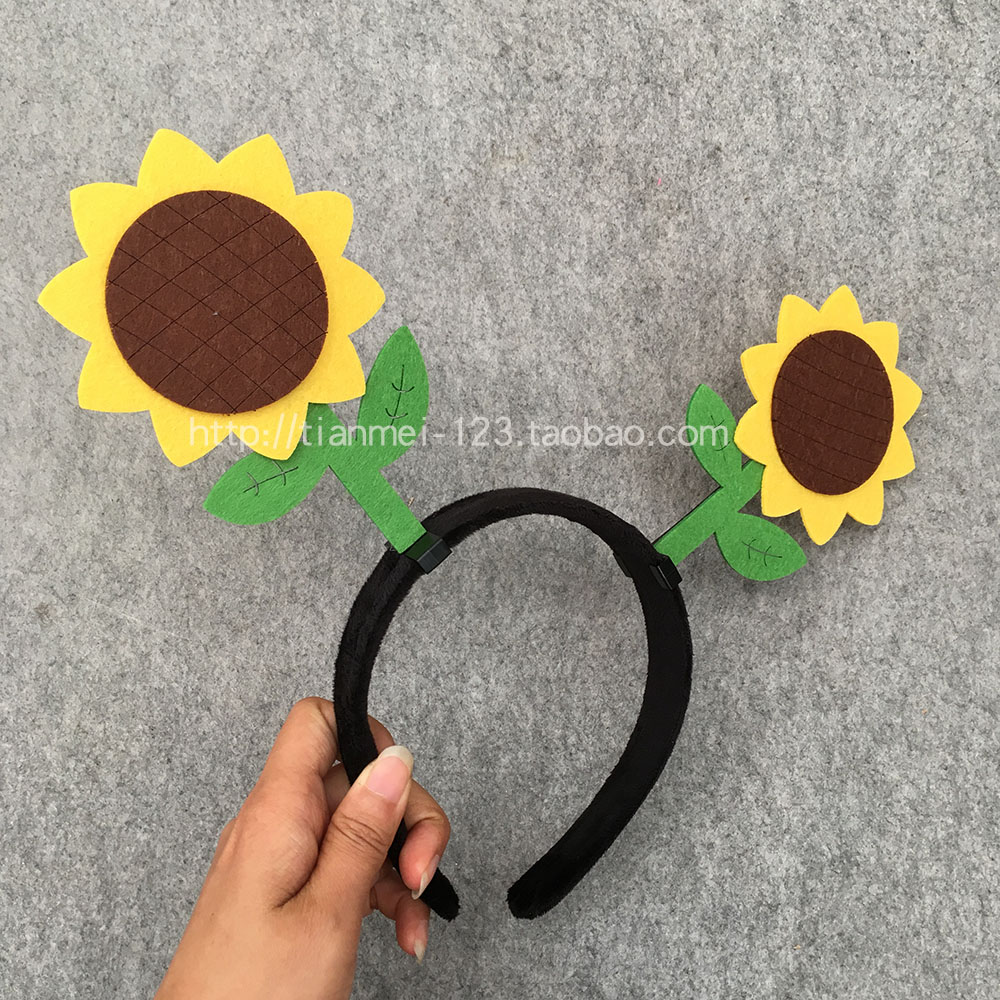 向日葵幼儿园直播间发箍太阳花