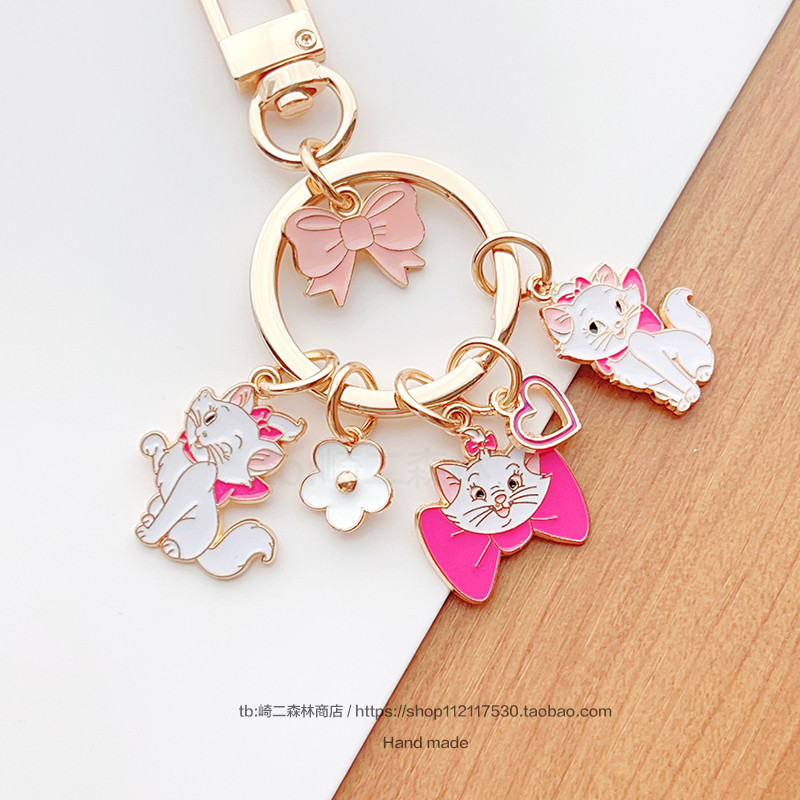可爱卡通玛丽猫爱心蝴蝶结Airpods挂件钥匙扣U盘防丢包包挂件配饰,节庆用品/礼品,钥匙扣,淘宝优惠券,粉丝福利购,淘宝优惠卷
