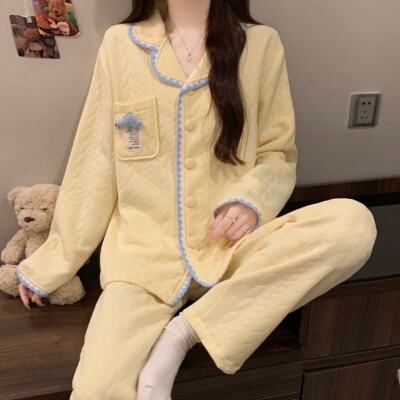 睡衣女款2025新款冬加厚