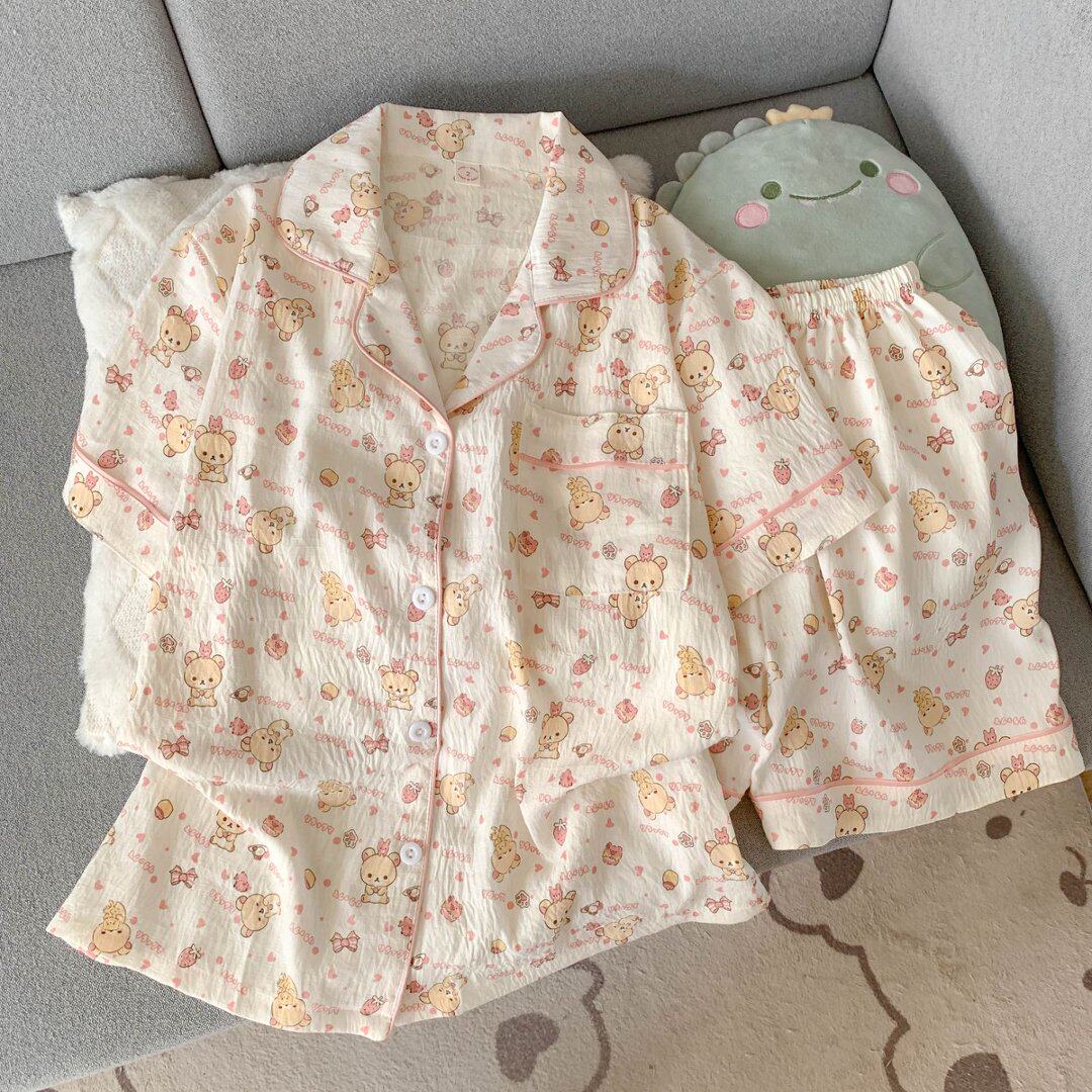 家居服女款2026新款可爱小熊云朵棉超好看独特漂亮睡衣两件套情侣