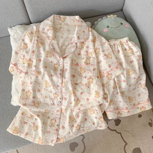 家居服女款2026新款可爱小熊睡衣