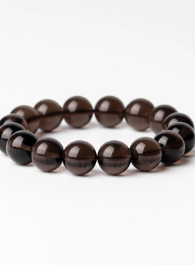 天然水晶冰种黑曜石手链女款简约精致手串男小众高级轻奢时尚百搭