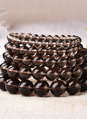 天然冰种黑曜石男士单圈森系手串