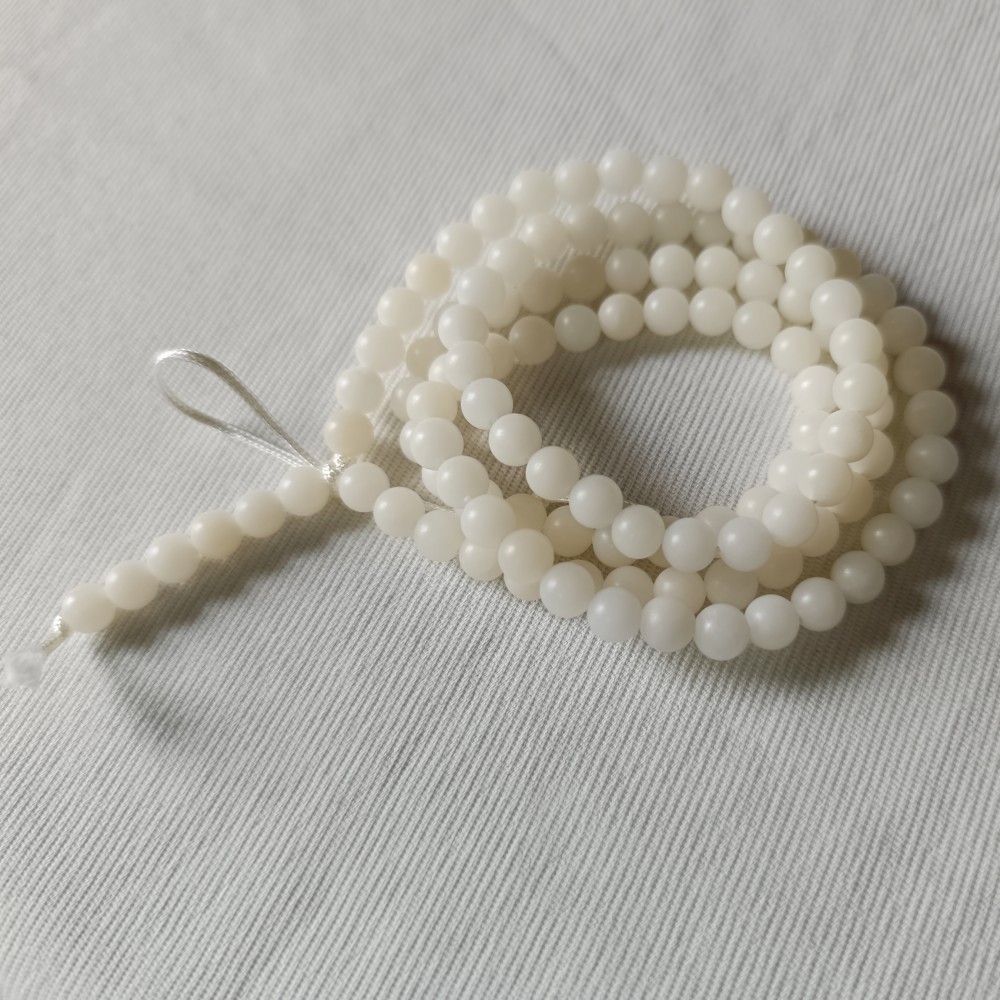 天然白玉菩提根6mm圆珠108颗