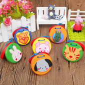 早教教具木制幼儿园童学生益智力玩具奥尔夫打击乐器动物彩色响板