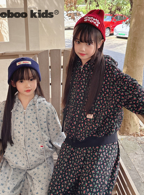 墨宝童装 MoobooKids_韩系ins流行爆款碎花运动套装