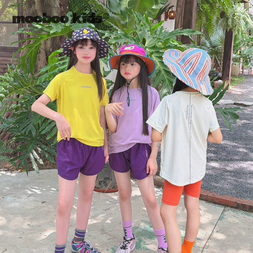 墨宝童装 MoobooKids_运动T恤超薄冰感速干透气反光字母印花