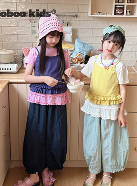 墨宝童装 MoobooKids_A类抗菌天丝羊毛超薄款软糯双色花边两件套