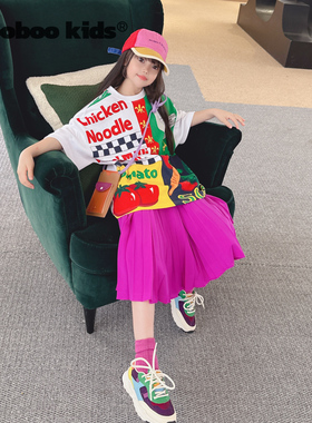 墨宝童装 MoobooKids_超正的仙气紫色百褶裙