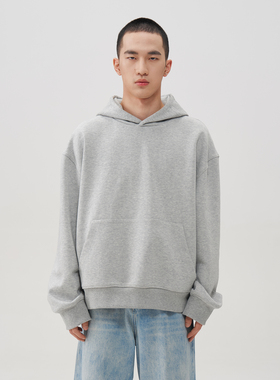 APOECHO 春季简洁纯版Cleanfit帽衫休闲宽松男女短款纯色连帽卫衣